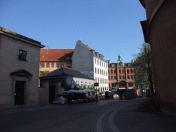 Restaurants in the Fiolstræde street behind the Church of Our Lady