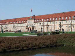 Royal Guards, preparing for the Changing of the Guards, and soldiers at the barracks southwest of the Rosenborg Castle