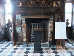 Fireplace at Christian IV`s Winter Room at the ground floor of Rosenborg Castle