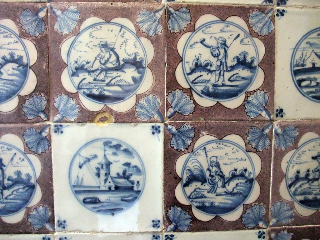 `Delfts Blauw` tiles in Christian IV`s Toilet at the ground floor of Rosenborg Castle