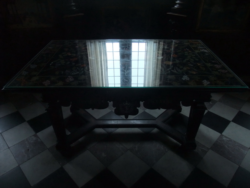 Table in the Marble Room at the ground floor of Rosenborg Castle