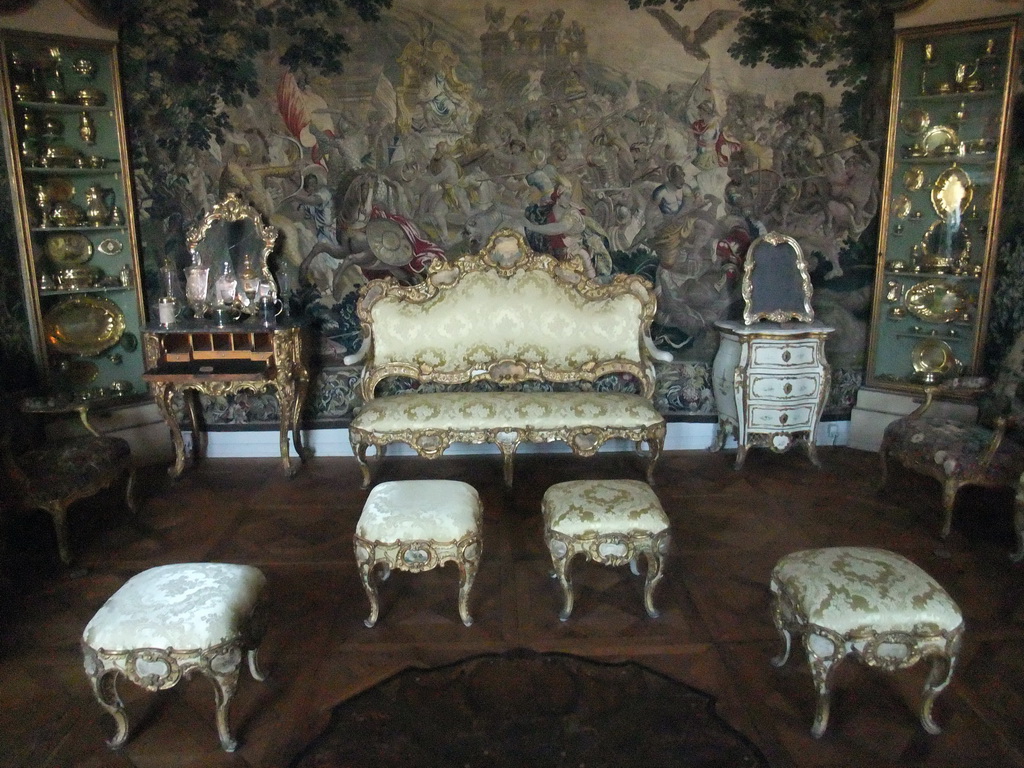 Christian VI`s Room at the first floor of Rosenborg Castle