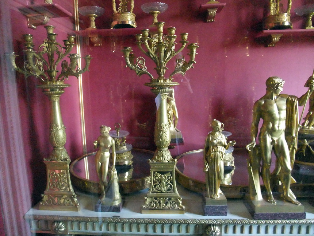 Bronze table decorations in the Bronze Room at the first floor of Rosenborg Castle