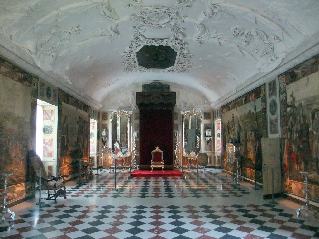 The Long Hall with the Throne for Audience at the second floor of Rosenborg Castle