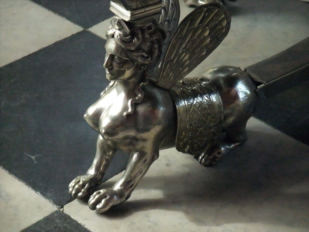 Table foot in the Regalia Room at the second floor of Rosenborg Castle