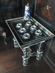 Table in the Princess`s Chamber at the first floor of Rosenborg Castle