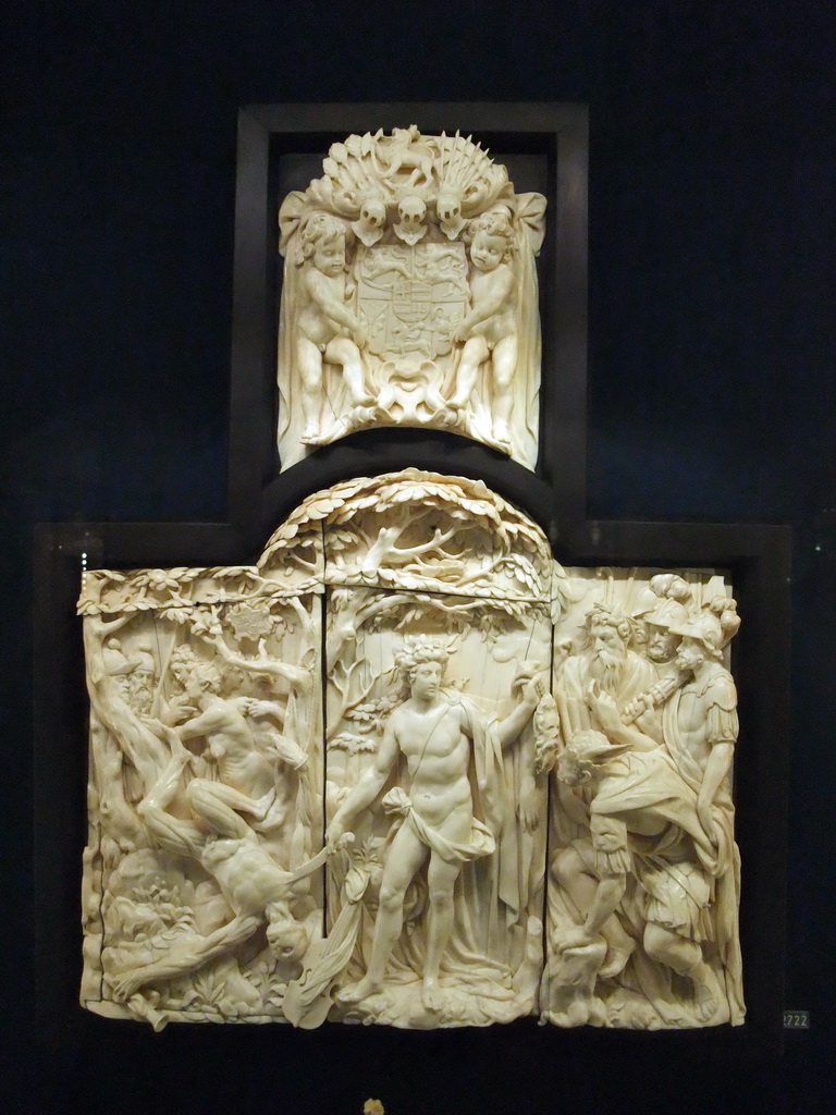 Ivory relief in the Ivory and Amber Room at the basement of Rosenborg Castle