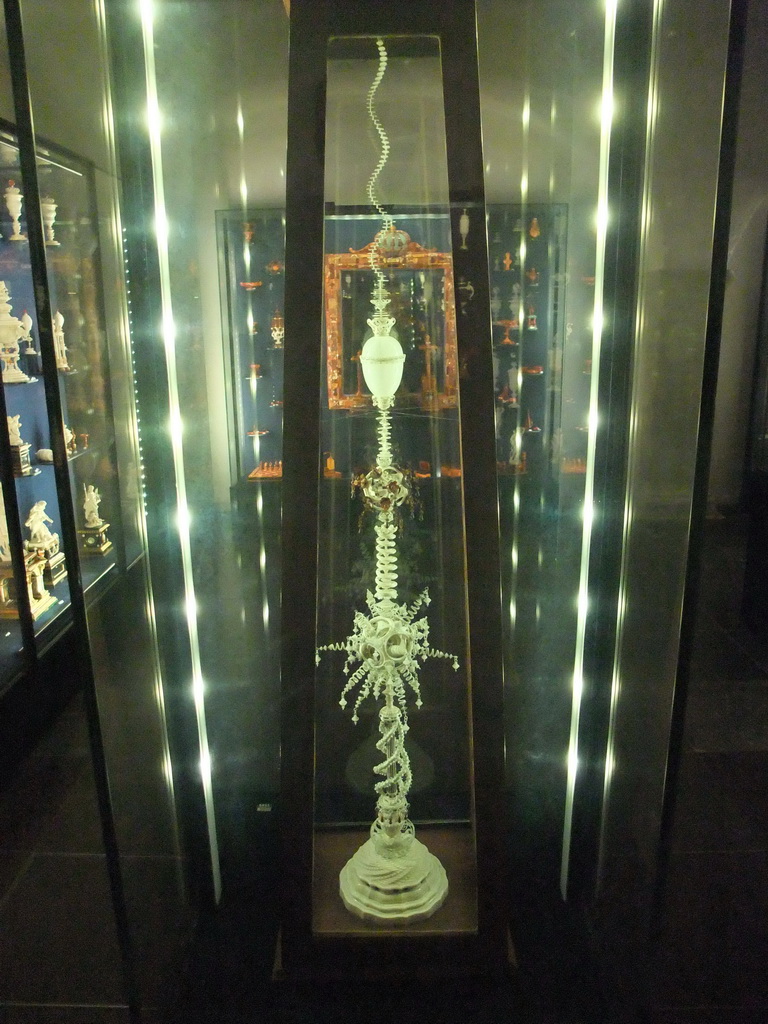 Ivory item in the Ivory and Amber Room at the basement of Rosenborg Castle