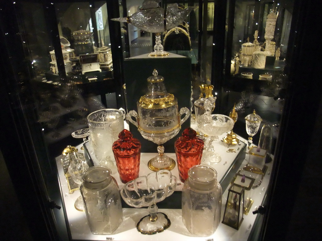 Glassware in the Green Cabinet at the basement of Rosenborg Castle
