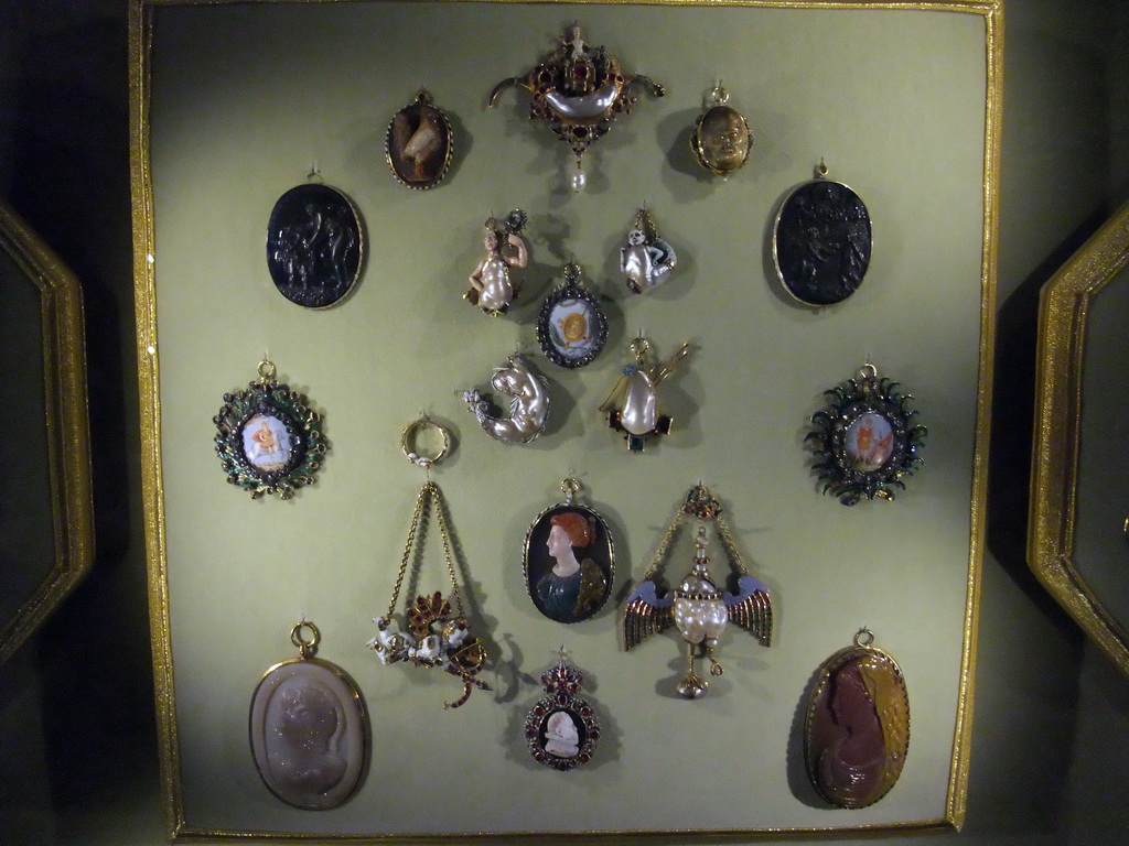 Jewelry in the Green Cabinet at the basement of Rosenborg Castle