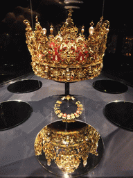 Christian IV`s Crown in the Treasury at the basement of Rosenborg Castle