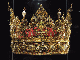 Christian IV`s Crown in the Treasury at the basement of Rosenborg Castle