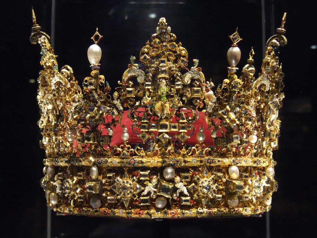 Christian IV`s Crown in the Treasury at the basement of Rosenborg Castle