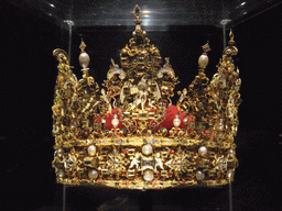 Christian IV`s Crown in the Treasury at the basement of Rosenborg Castle