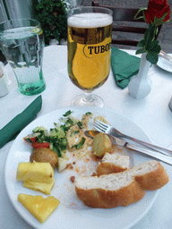Lunch and beer at the Restaurant Sultan Palace at Valkendorfsgade street