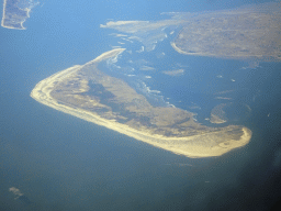 The island of Amrum and the Wadden Sea, viewed from the airplane from Amsterdam