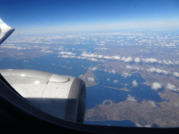 The islands of Helnæs, Illumø and Funen, and Helnæs Bay, viewed from the airplane from Amsterdam