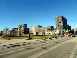 The Byparken park and apartment buildings at the Ørestads Boulevard