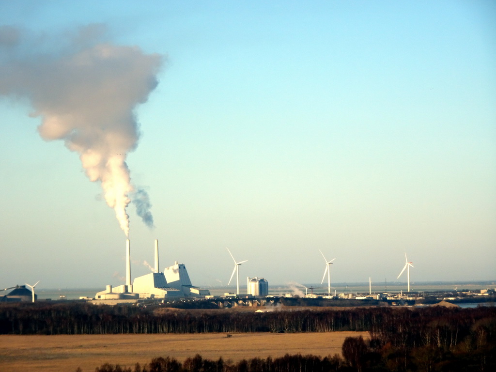 The Avedøre Power Station, viewed from the window of Tim`s room at the Cabinn Metro Hotel