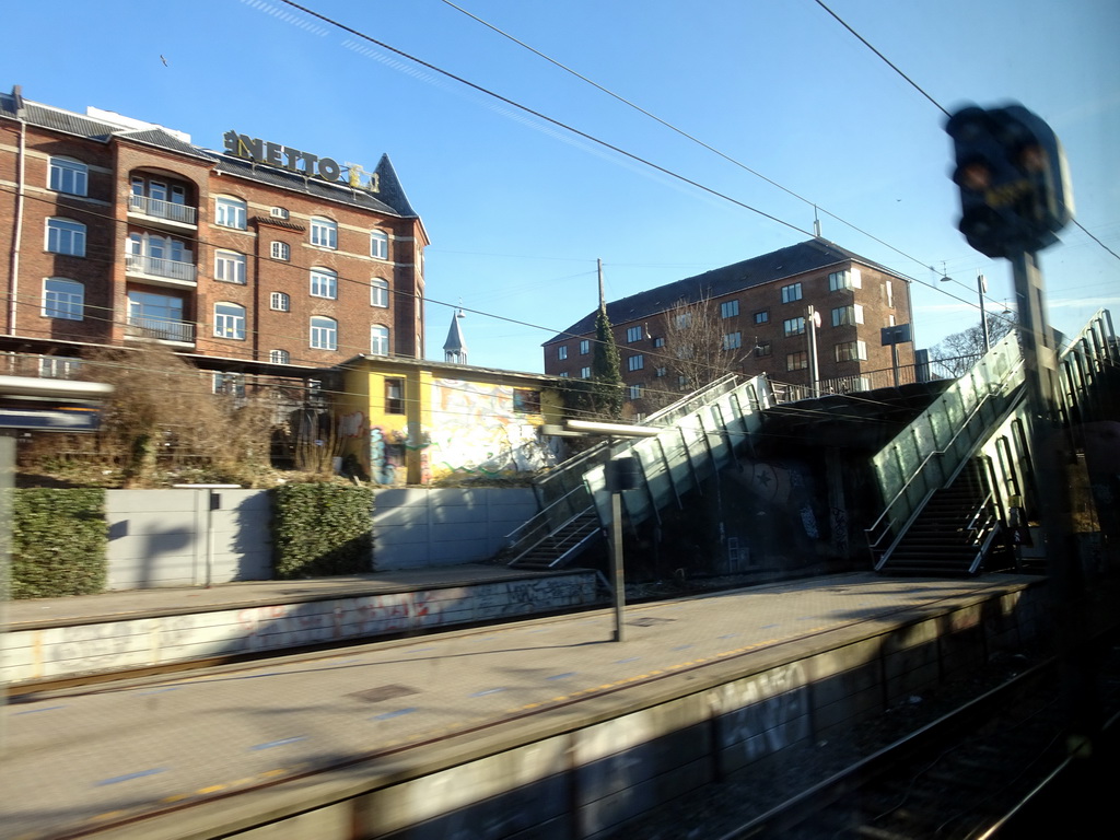 The Valby Railway Station, viewed from the train to Roskilde