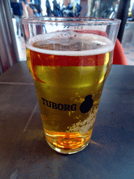 Tuborg beer at the Foodmarket restaurant at Copenhagen Central Station