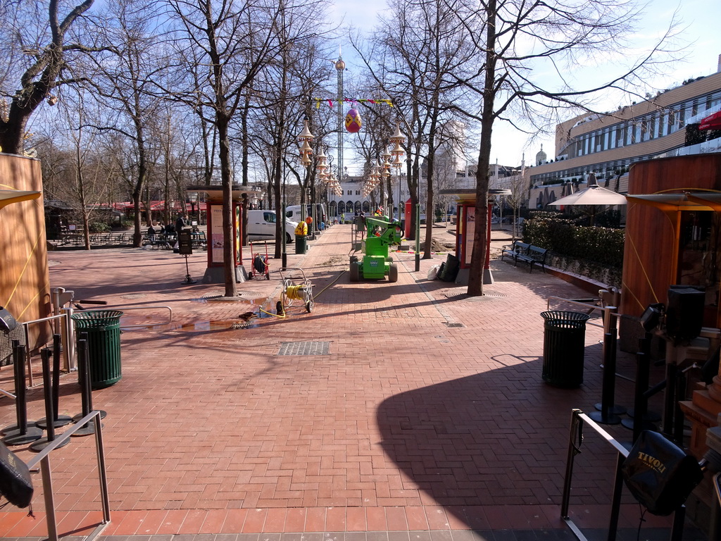 The Tivoli Gardens, viewed from the entrance gate at the Vesterbrogade street