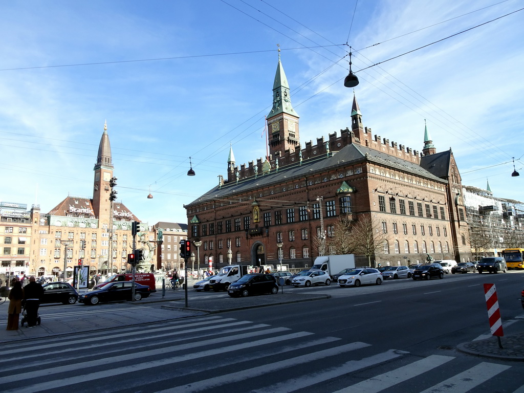 The Scandic Palace Hotel and the Copenhagen City Hall at City Hall Square