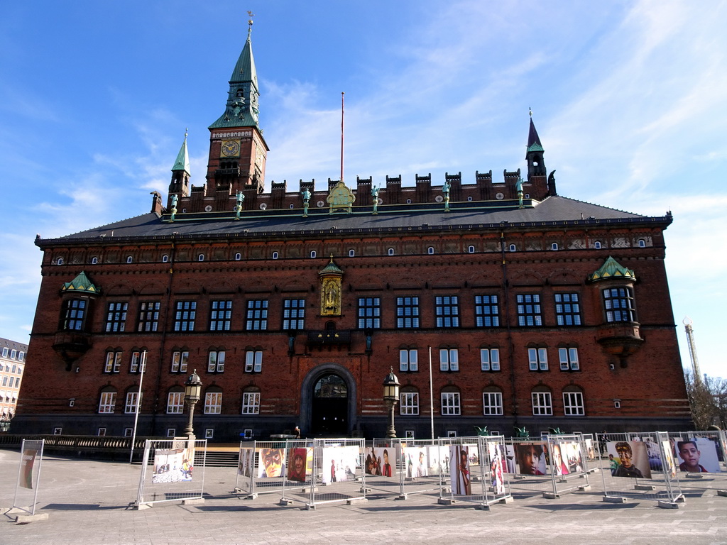 Front of the Copenhagen City Hall at City Hall Square