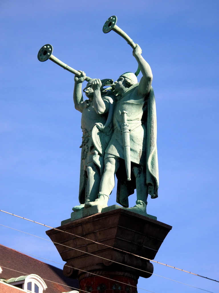 The Lur Blowers monument at City Hall Square