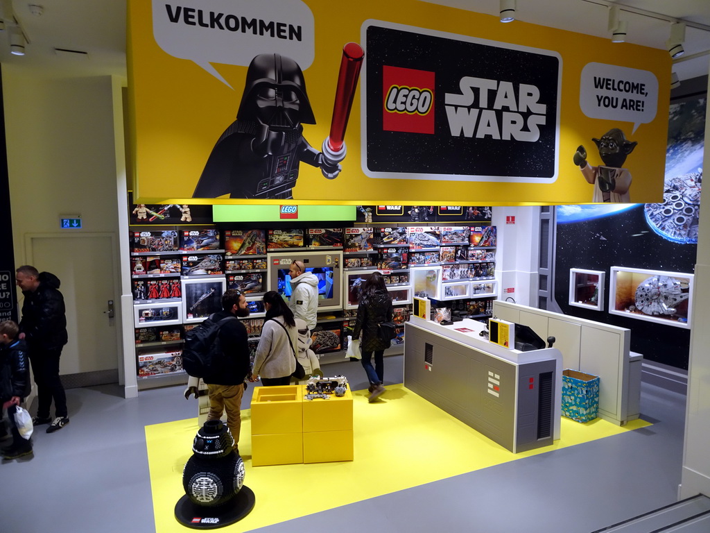 LEGO Star Wars toys in the LEGO store at Vimmelskaftet street