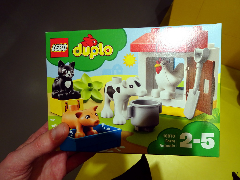 DUPLO farm animals set in the LEGO store at Vimmelskaftet street