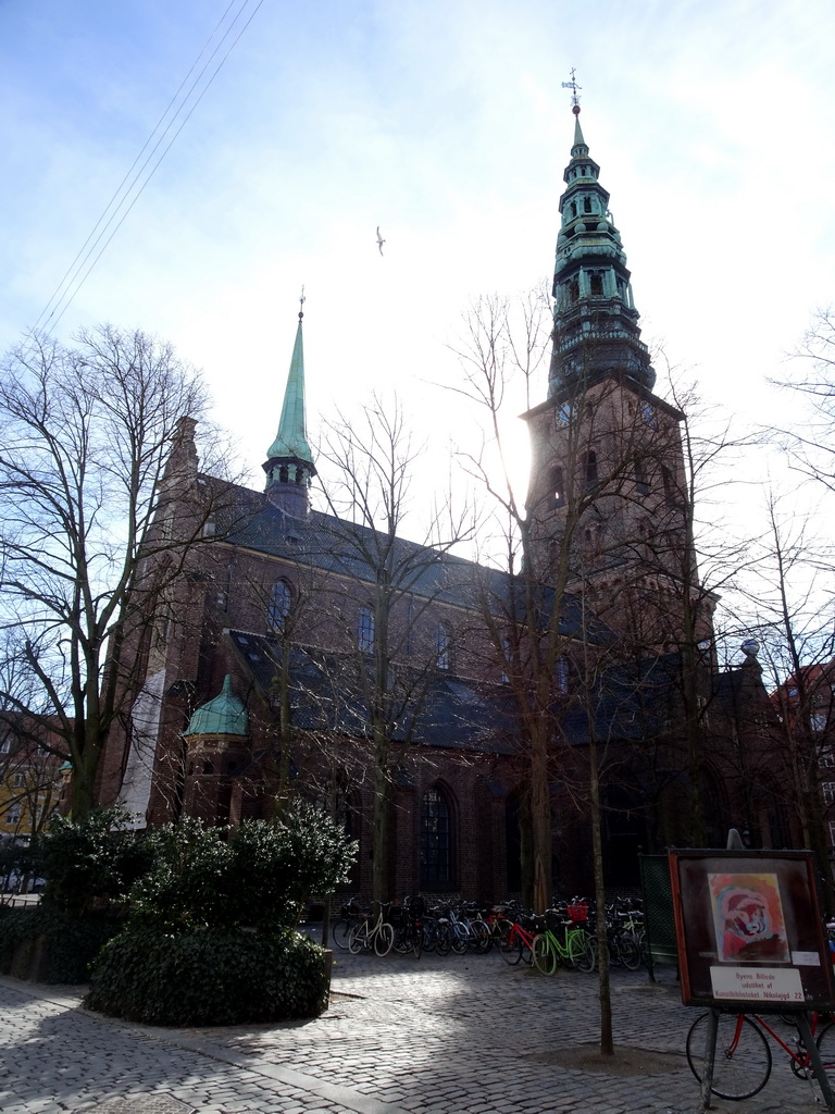 The St. Nicholas Church at the Nikolaj Plads square