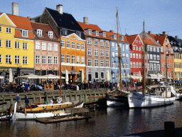 Boats, houses and restaurants at the north side of the Nyhavn harbour