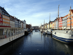 The Nyhavn harbour, viewed from the Nyhavnsbroen bridge