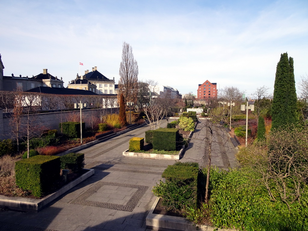 The Amaliehaven garden of the Amalienborg Palace, viewed from the south side