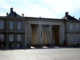 The gate to Amaliegade street inbetween Christian VIIs Palace and Christian IX`s Palace at Amalienborg Palace