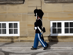 Guard at Frederick VIII`s Palace at Amalienborg Palace