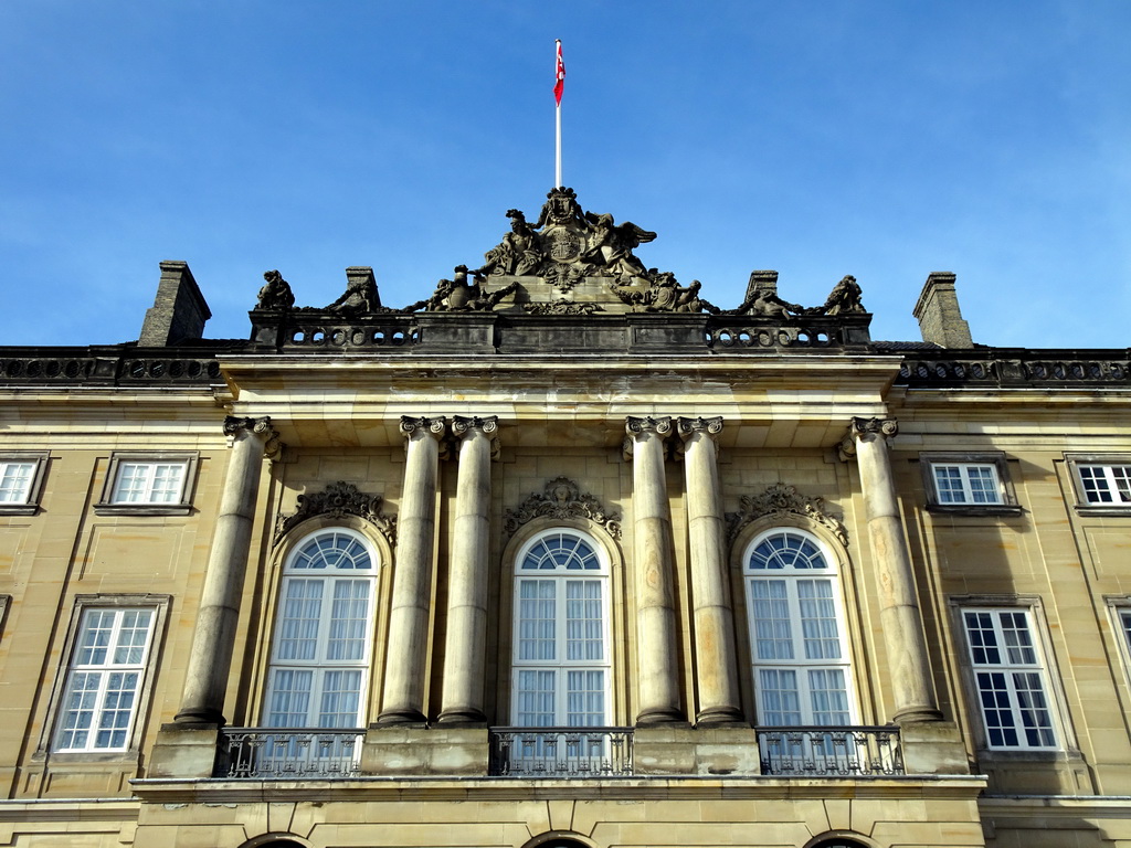 Facade of Frederick VIII`s Palace at Amalienborg Palace