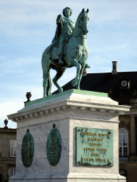 The equestrian statue of King Frederick V at Amalienborg Palace