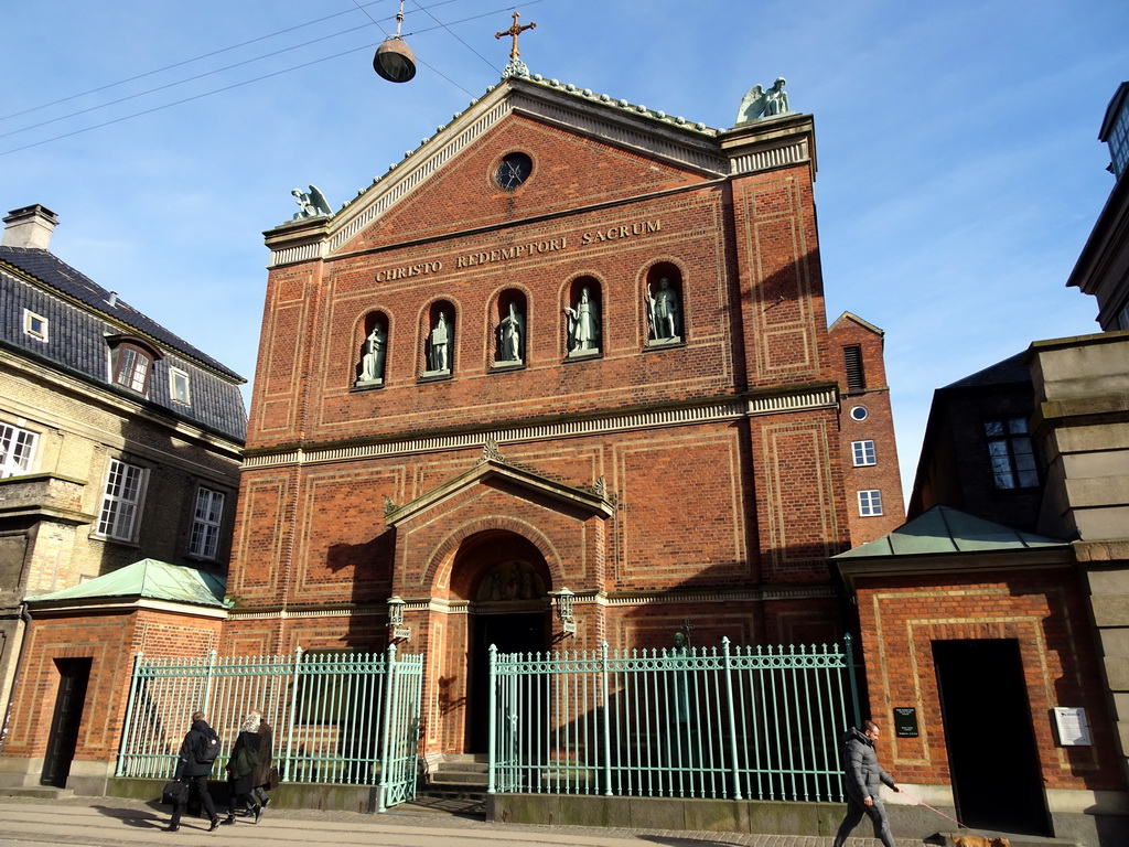 Front of St. Ansgar`s Cathedral at the Bredgade street