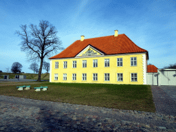 Cannons and the front of the The Commander`s House at the Kastellet park