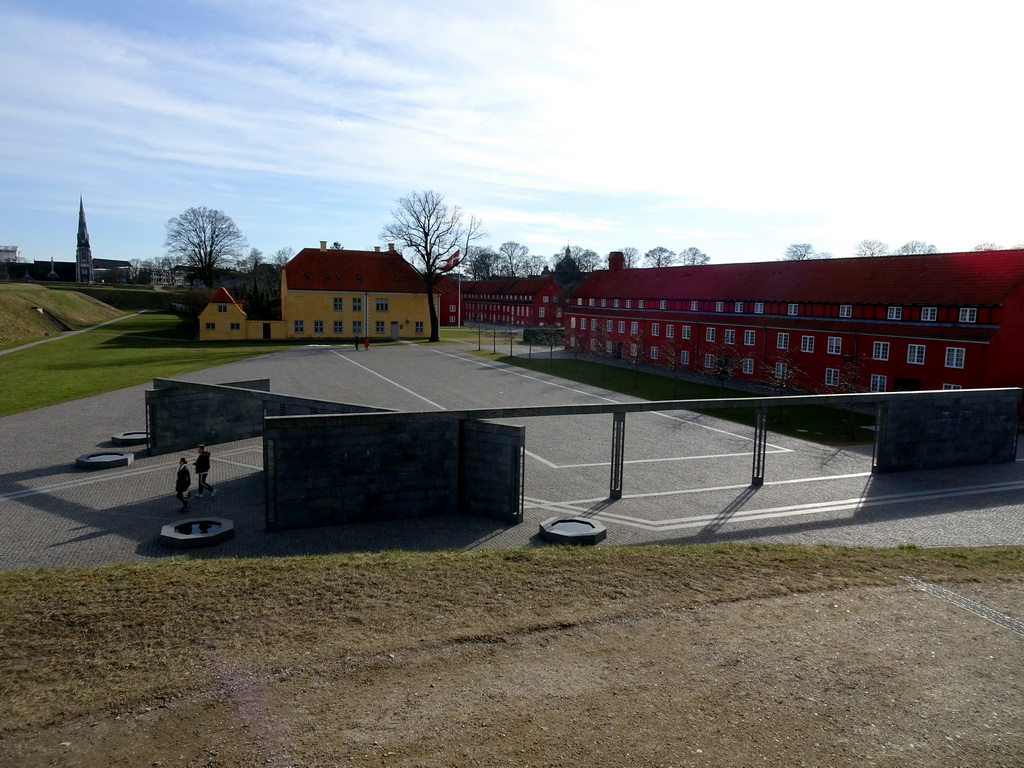 The Kastellet park and St. Alban`s Church, viewed from the ramparts