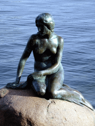 The statue `The Little Mermaid` at the Langelinie pier