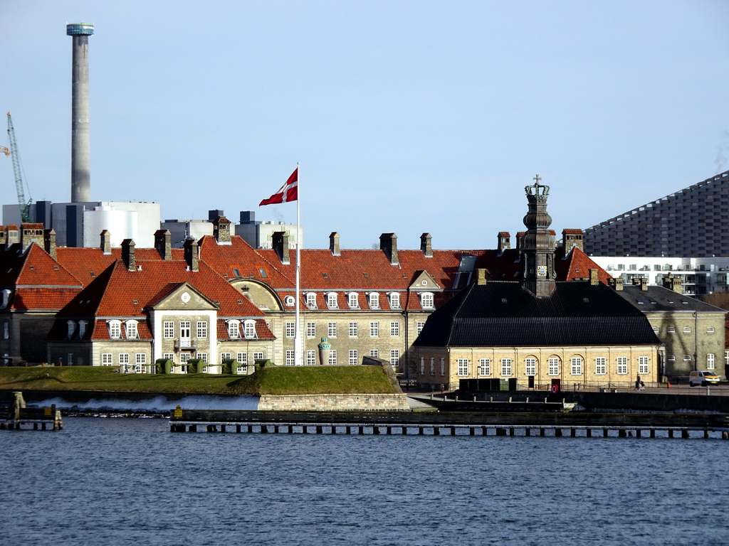 Christian VI`s Battery and the Nyholm Central Guardhouse, viewed from the Langelinie Park