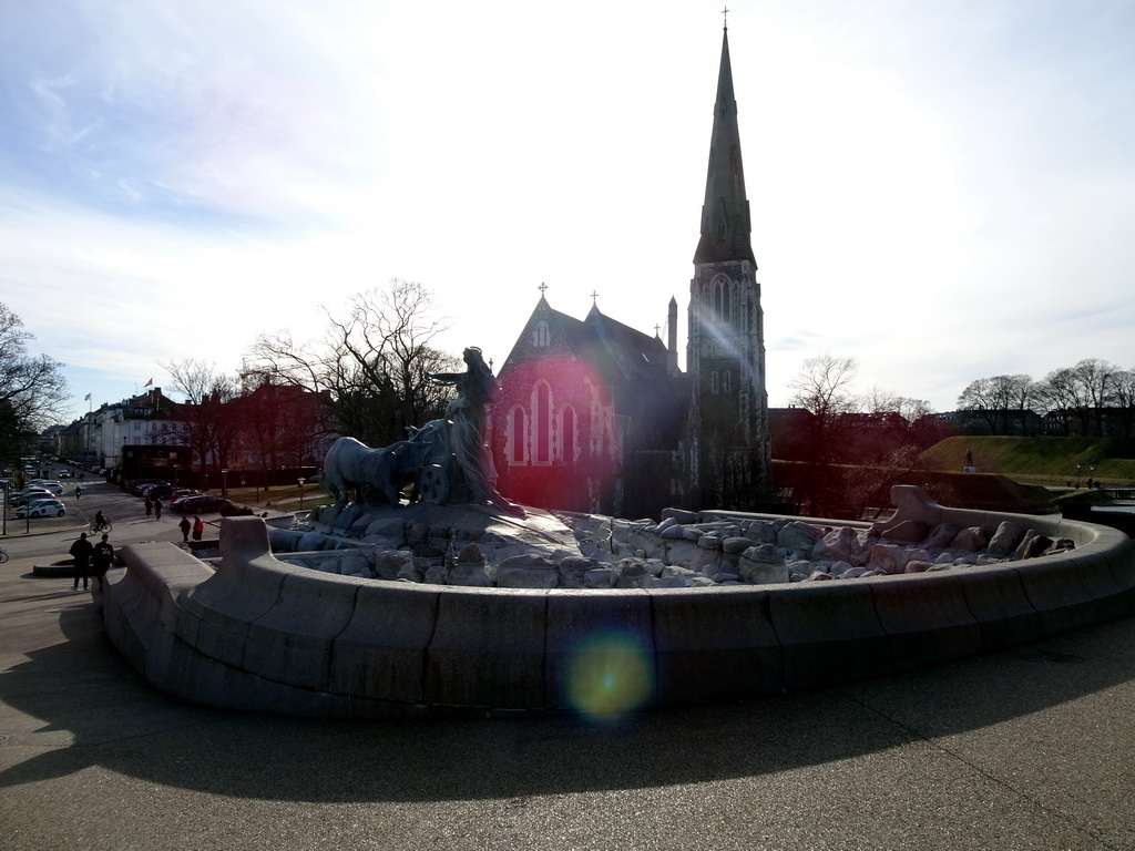 The Gefion Fountain and St. Alban`s Church
