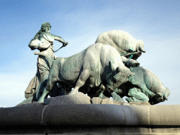 Statue at the top of the Gefion Fountain