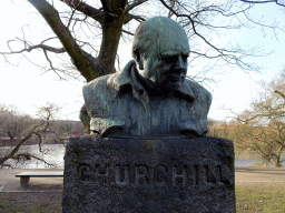 Bust of Winston Churchill at Churchill Park