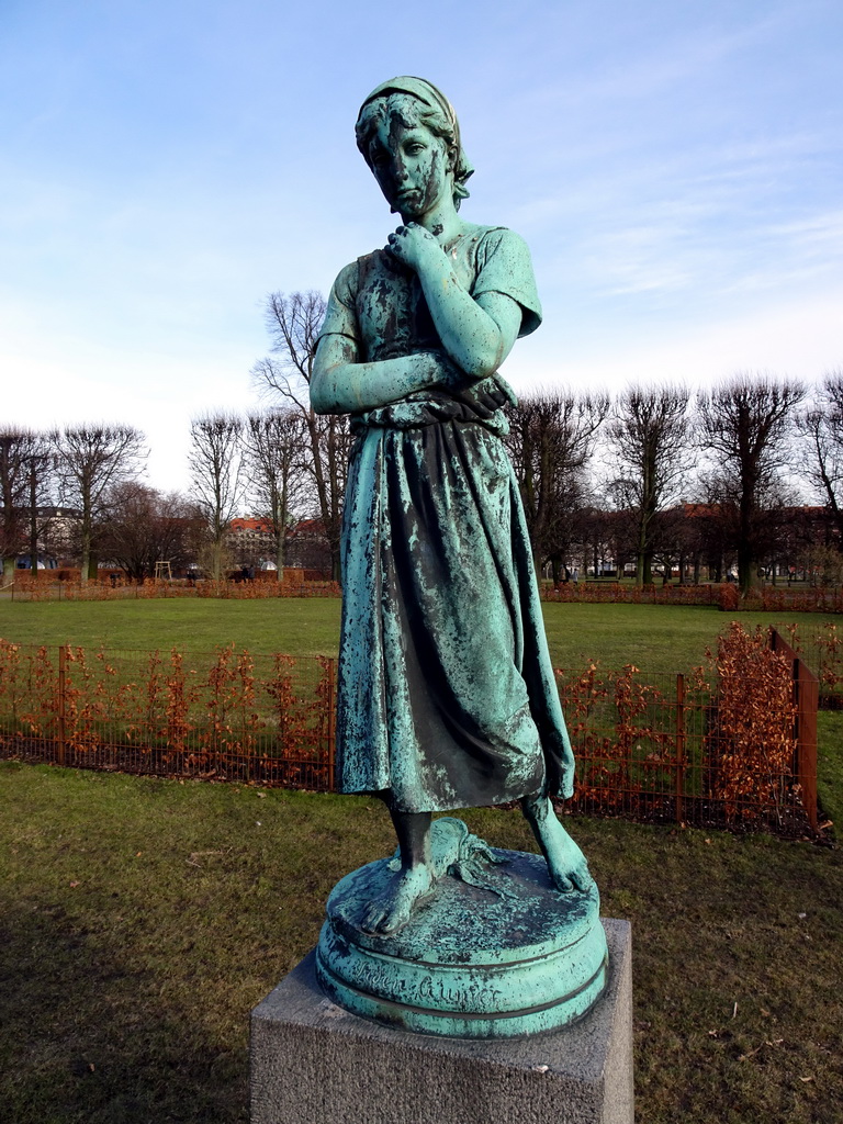 Statue near the Rose Garden of the Rosenborg Castle Gardens