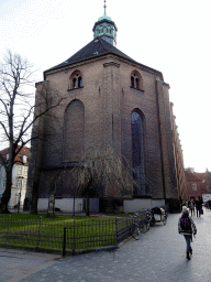Northeast side of the Trinitatis Church at the Landemærket street