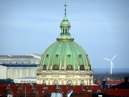 The dome of Frederik`s Church, viewed from the ramp of the Rundetaarn tower